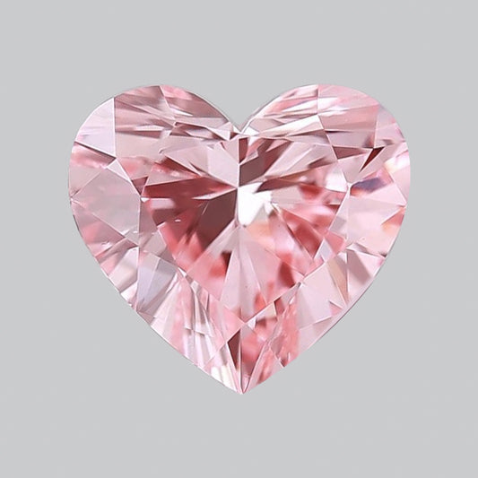 IGI Certified 2.10 Ct. Heart Brilliant CVD Diamond Fancy Vivid Pink VS2 Clarity