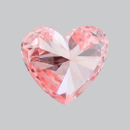 IGI Certified 2.14 Ct. Heart Brilliant CVD Diamond Fancy Vivid Pink VS2 Clarity