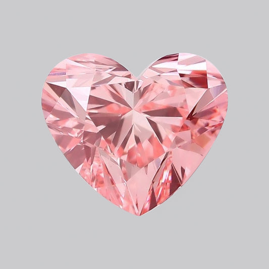 IGI Certified 2.16 Ct. Heart Brilliant CVD Diamond Fancy Vivid Pink VS1 Clarity