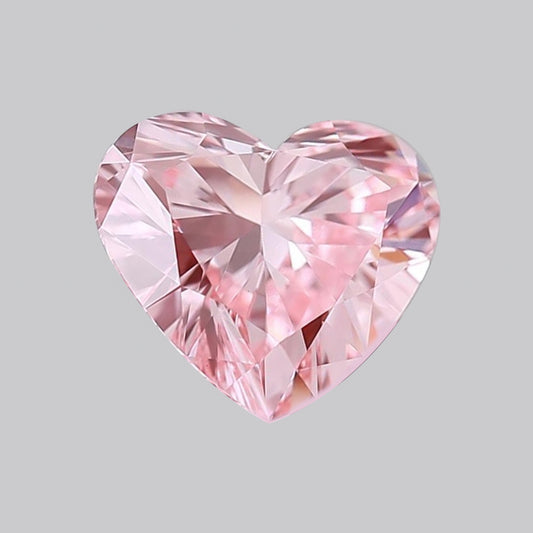 IGI Certified 2.18 Ct. Heart Brilliant CVD Diamond Fancy Vivid Pink VS1 Clarity