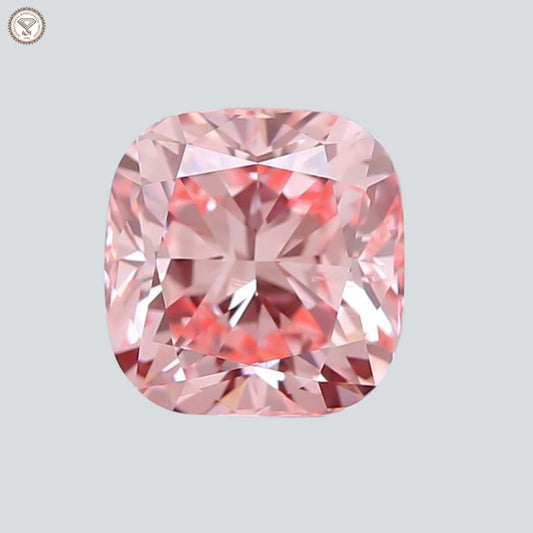 IGI Certified 2.05 Ct. Cushion Brilliant CVD Diamond Fancy Intense Pink VS2 Clarity
