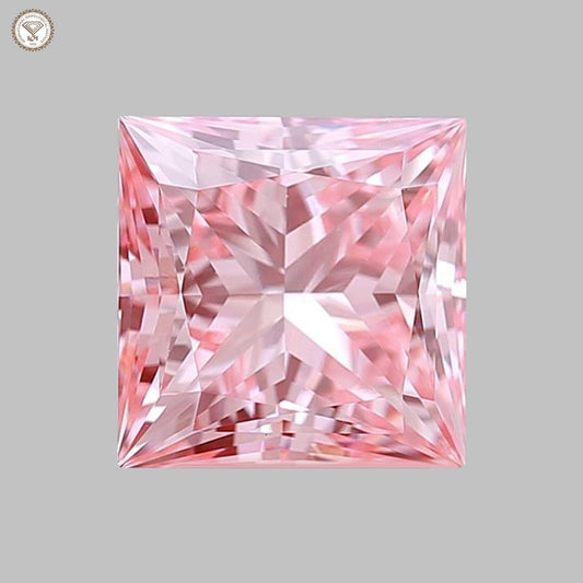 IGI Certified 2.27 Ct. Princess Cut CVD Diamond Fancy Intense Pink VVS2 Clarity
