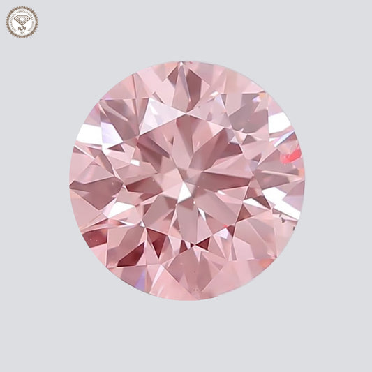 IGI Certified 2.00 Ct. Round Brilliant CVD Diamond Fancy Intense Pink SI1 Clarity
