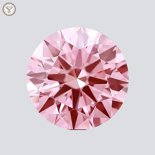 IGI Certified 2.02 Ct. Round Brilliant CVD Diamond Fancy Intense Pink VS1 Clarity