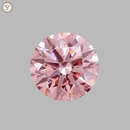 IGI Certified 2.11 Ct. Round Brilliant CVD Diamond Fancy Intense Pink VS2 Clarity