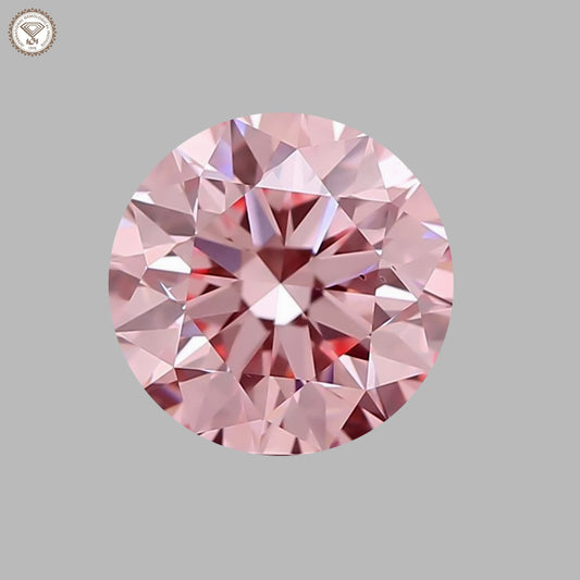 IGI Certified 2.14 Ct. Round Brilliant CVD Diamond Fancy Intense Pink VS2 Clarity