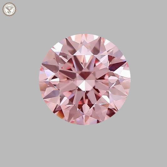 IGI Certified 2.19 Ct. Round Brilliant CVD Diamond Fancy Intense Pink VS1 Clarity