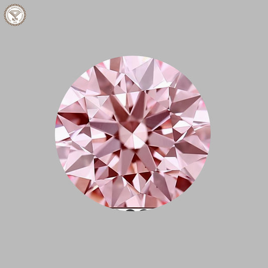 IGI Certified 2.25 Ct. Round Brilliant CVD Diamond Fancy Intense Pink VS1 Clarity