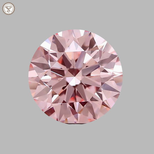 IGI Certified 2.52 Ct. Round Brilliant CVD Diamond Fancy Intense Pink VS1 Clarity