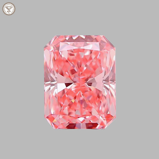 IGI Certified 1.55 Ct. Radiant Brilliant CVD Diamond Fancy Vivid Pink VVS2 Clarity