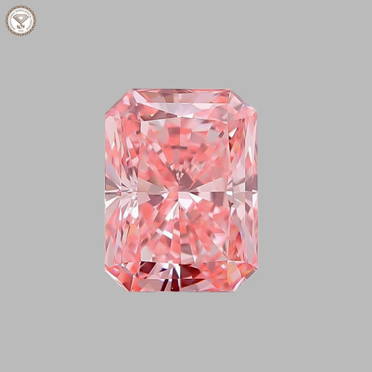 IGI Certified 1.54 Ct. Radiant Brilliant CVD Diamond Fancy Vivid Pink VVS2 Clarity