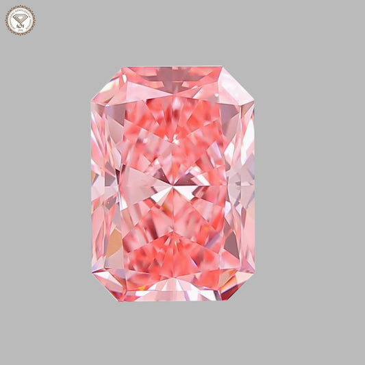 IGI Certified 1.57 Ct. Radiant Brilliant CVD Diamond Fancy Vivid Pink VS1 Clarity