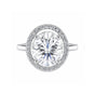 3.45 ct DEW Certified White Moissanite Ring for Women – Jewellery Gift 18K Gold Plated Ve 18K Gold Plated