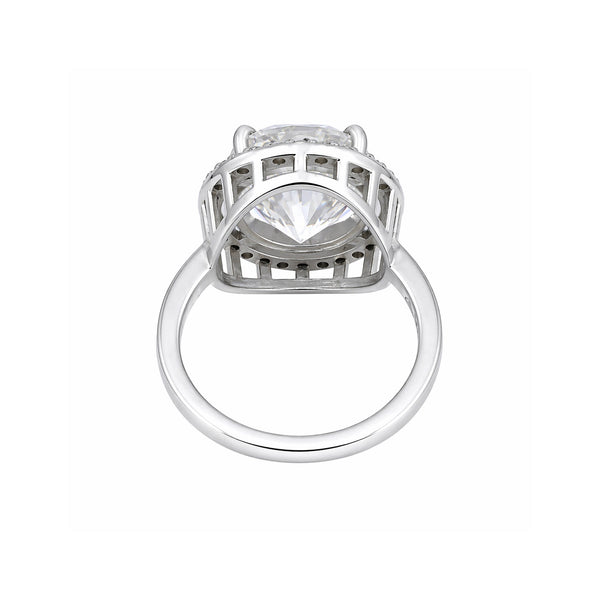 3.45 ct DEW Certified White Moissanite Ring for Women – Jewellery Gift 18K Gold Plated Ve 18K Gold Plated