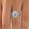 3.45 ct DEW Certified White Moissanite Ring for Women – Jewellery Gift 18K Gold Plated Ve 18K Gold Plated