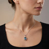 GEMHUB model-wearing (AI) Multicolor Mystic Topaz Oval 39 Ct