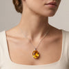 GEMHUB model-wearing (AI) Yellow Citrine Oval 80 Ct