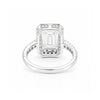 4.5ct DEW White Moissanite Emerald Solitaire Ring