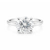 4 carat round cut lab-grown diamond ring in 18k gold vermeil setting