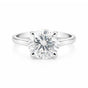 4.00 Ct Round Cut Lab Grown Diamond Ring — VS1 Clarity, 18k Gold Vermeil