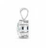 3.45 ct DEW Round Certified White Moissanite Pendant In Vermeil 925 Silver Jewellery