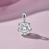 3.45 ct DEW Round Cut Certified White Moissanite Solitaire Pendant In 18K Gold Plated V 18K Gold Plated