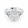 6 ct DEW Certified Radiant Cut White Soliaire Moissanite Gold Vermeil Ring