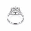 6 ct DEW Certified Radiant Cut White Soliaire Moissanite Gold Vermeil Ring