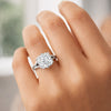 6 ct DEW Certified Radiant Cut White Soliaire Moissanite Gold Vermeil Ring