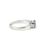 925 sterling silver inner band with 18k gold vermeil on blue emerald ring