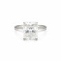 3.00 Ct Emerald Cut Lab Grown Diamond Ring — VS1 Clarity, 18k Gold Vermeil