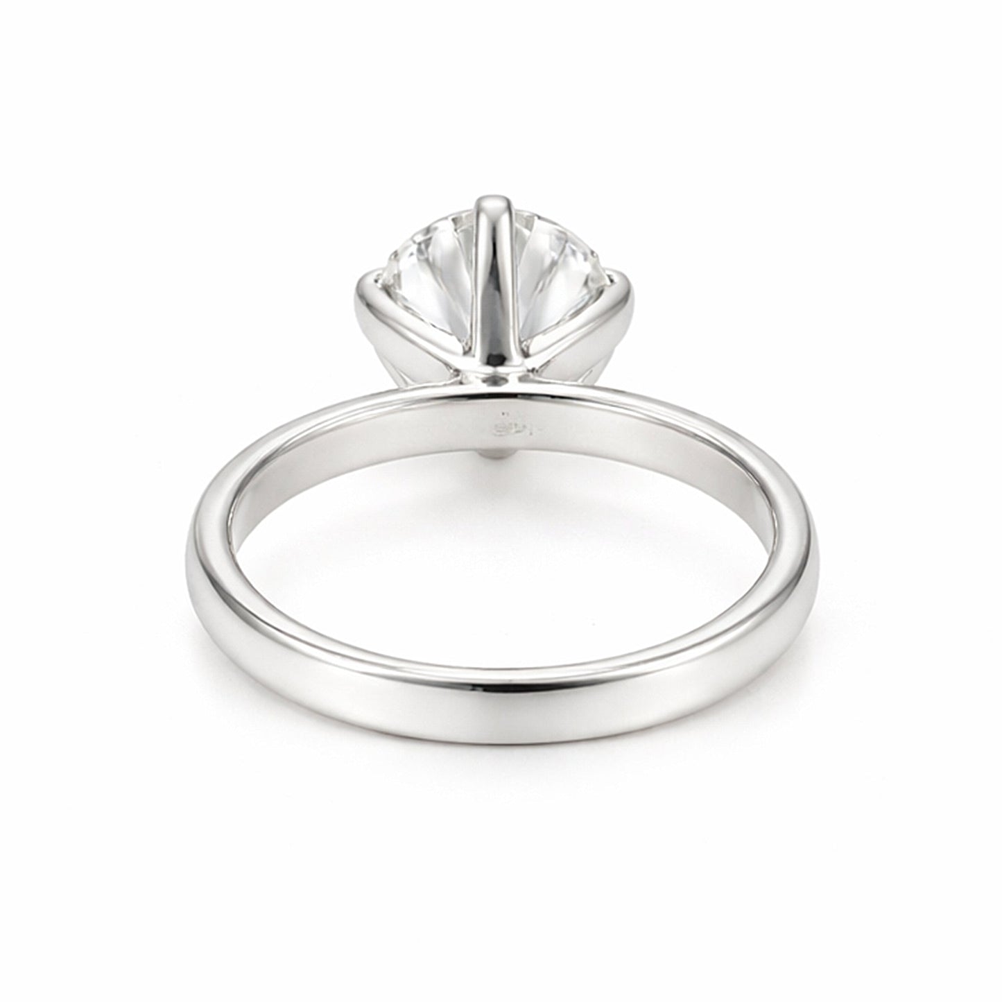 8.5ct DEW White Moissanite Round Solitaire Ring