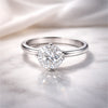 8.5ct DEW White Moissanite Round Solitaire Ring