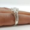 6.6ct DEW White Moissanite Round Solitaire Ring