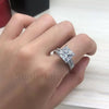 4.9ct DEW White Moissanite Princess Solitaire Ring