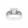 Close-up of 2 carat emerald step cut lab diamond, VS1 clarity, hall-of-mirrors