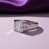 4.0ct DEW White Moissanite Radiant Solitaire Ring