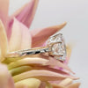 4.85ct DEW White Moissanite Oval Solitaire Ring