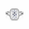 7.50 ct DEW Certified Radiant Cut White Moissanite Solitaire Ring In 18K Gold Plated Ve 18K Gold Plated