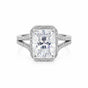 7.50 ct DEW Certified Radiant Cut White Moissanite Solitaire Ring In 18K Gold Plated Ve 18K Gold Plated