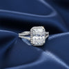 5 Ct Emerald Cut Lab Grown Diamond Ring — VS1 Clarity, 18k White Gold Vermeil