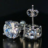 4.20ct DEW White Moissanite Round Stud Earrings