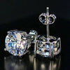 4.20ct DEW White Moissanite Round Stud Earrings