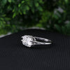24.30 ct DEW Certified Radiant Cut White Solitaire Moissanite Gold Vermeil Ring