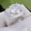 5.95ct DEW White Moissanite Round Solitaire Ring