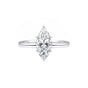 2.01 Ct Marquise Cut Lab Grown Diamond Ring — VS1 Clarity, 18k Gold Vermeil