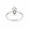 1.50 ct DEW Certified Marquise Cut White Moissanite Ring In 18K Gold Plated
