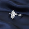 Top view of marquise cut lab diamond showing pointed oval and brilliance