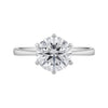 3.50 ct DEW Certified White Round Cut Moissanite Solitaire Ring 18K Gold Plated