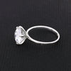 5.0ct DEW White Moissanite Round Solitaire Ring